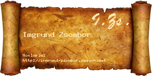 Imgrund Zsombor névjegykártya